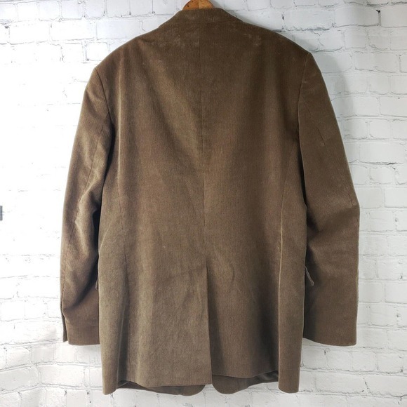 ALAN‎ FLUSSER Brown Corduroy Cotton Blazer Sport Coat Jacket - BESPOKE 44L - Picture 3 of 12
